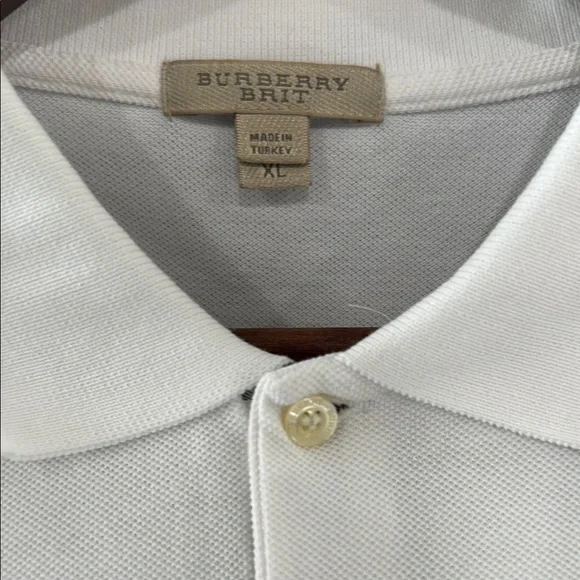 Burberry White Polo Shirt Classic Design - Picture 3 of 6